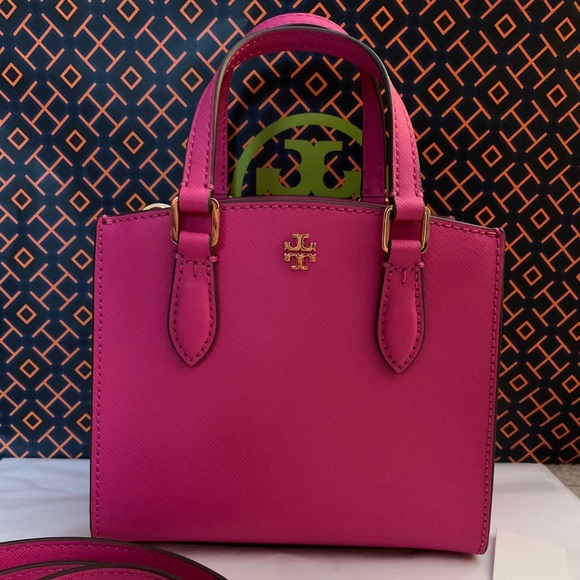Tory Burch Handbags - Tory Burch Emerson Micro Satchel Crossbody Pink